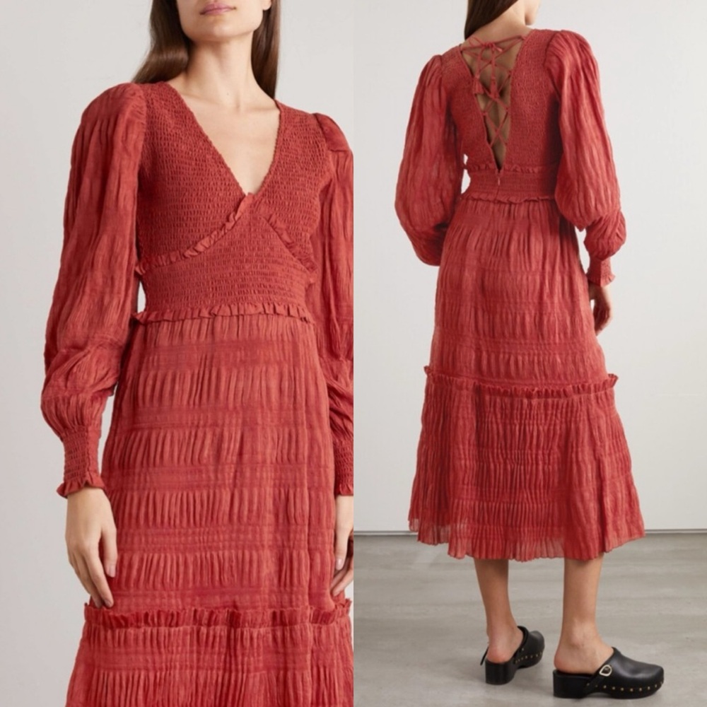 Sea New York Pasha Smocked Dress in Size Small